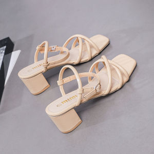 Elegant 2 inch hot new korean fashion block heels ankle sandals