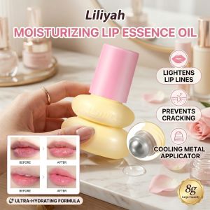 Moisturizing Lip Oil Roller Ball Anti Crack Fade Dark Lines Hydrating Lip Care Serum Nourishing Lip Essence Oil Lip Treatment