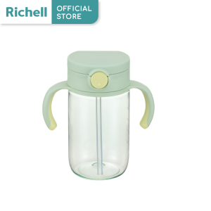 Richell Baby(ริเชลล์) AXSTARS 320ml Drip-Proof Feeding Bottle with Handles for Babies - Lightweight & Easy to Use