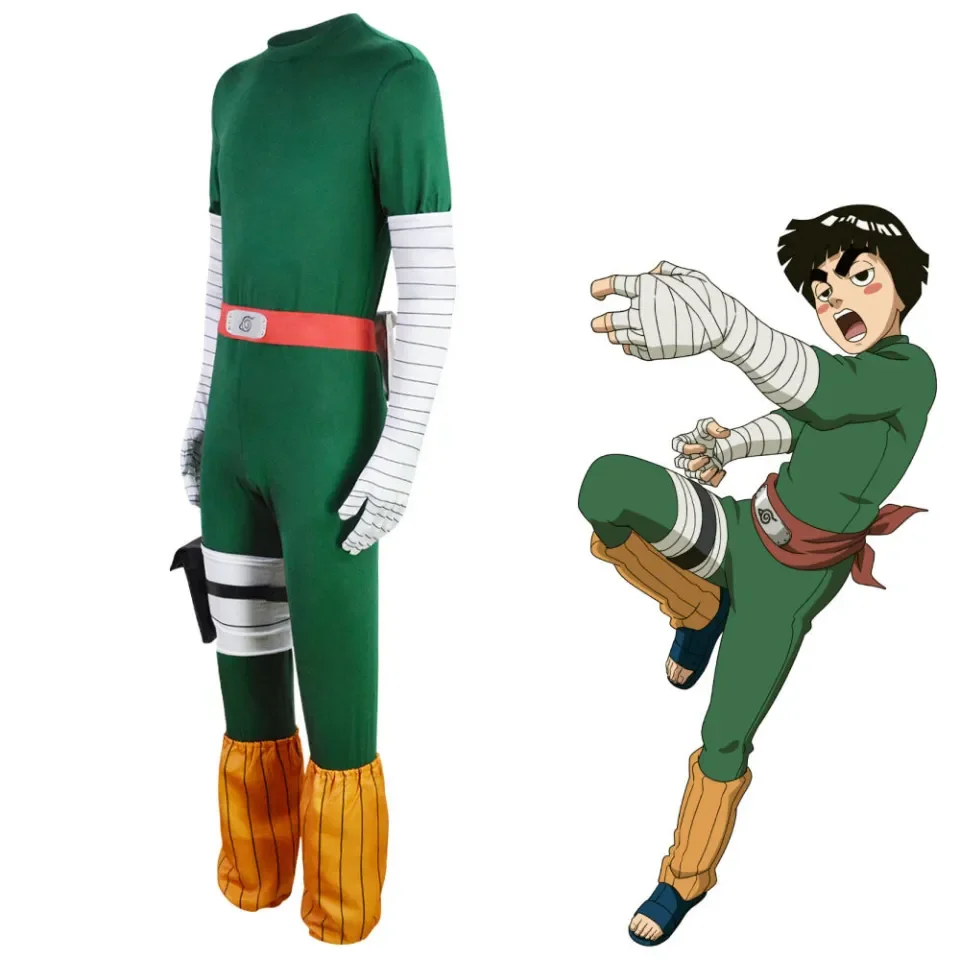 Naruto Cosplay Konoha Rock Lee Cosplay Costume Stage Drama Clothes | Lazada  PH