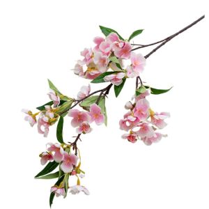ESFDGL Real Touch Artificial Begonia Flowers Elegant Lifelike Fake Flowers Flower Arrangement Handmade Simulation Malus Flowers Home Office Decor