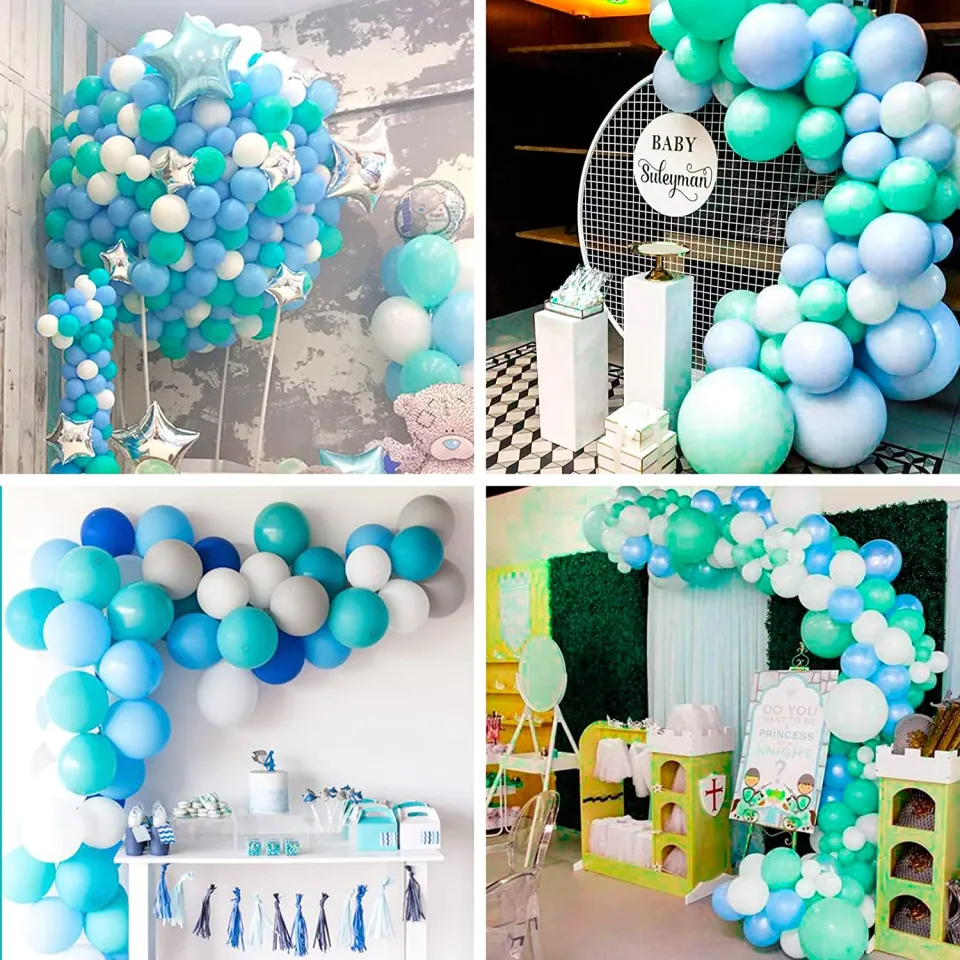 Turquoise blue baby shower hot sale decorations