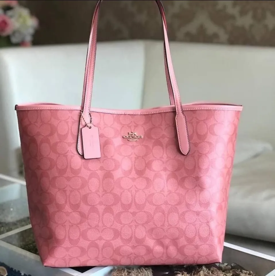 tote bag coach pink