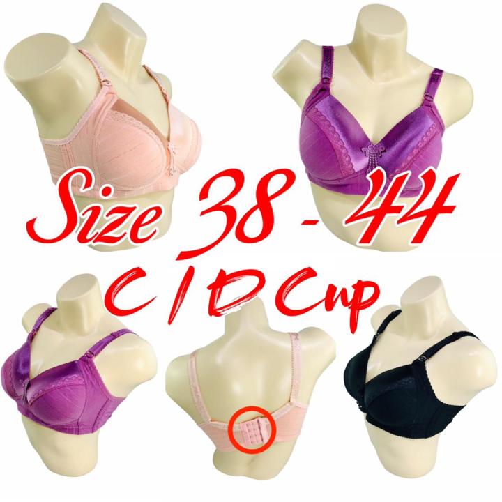 Full Cover Bra Women **012 Plus Size Cup B/C Wireless Bra / Baju Dalam  Wanita Bra Wanita Bra Xde Dawai Saiz 36-44
