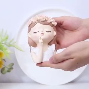 FCGirl Face Pots Elegant Women Bust Flower Vases Succulent Planter Pots Indoor Living Room Home Desktop Decor