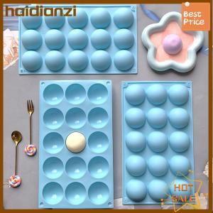haidianzi แม่พิมพ์ซิลิโคนทรงกลมครึ่งวงกลม3D ลูกบอลสำหรับอบขนมพุดดิ้งมูสช็อคโกแลตเป็นมิตรกับสิ่งแวดล้อมอุปกรณ์เสริมในครัว
