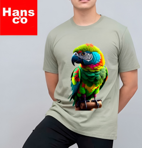 Kaos Pria Gambar 3D Premium Bird Katun 24s H092 By Hans & Co