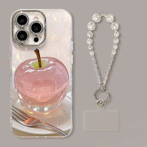 Case For iPhone 16 Pro Max17ProMax15Promax iPhone13 14 With Hand Strap&Phone Fold Holder Advanced Shell Pattern Clear crystal Apple Pattern Ins-Style Clean Fit iPhone12 13promax