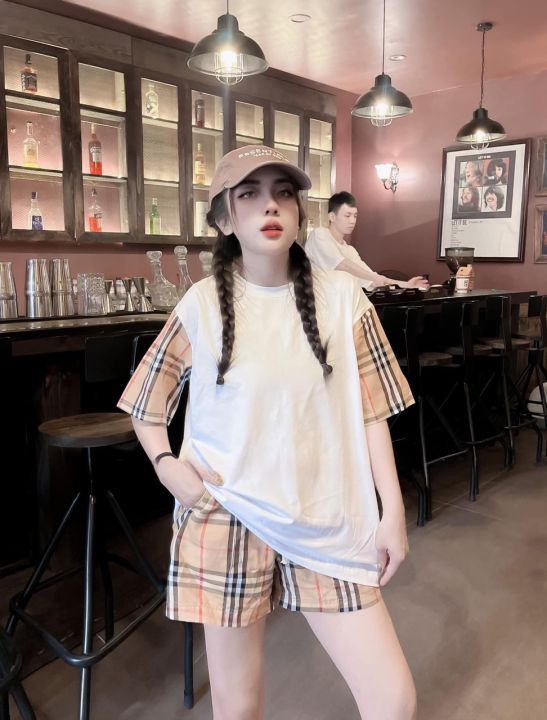 Mua Bộ quần áo bé trai bé gái mùa hè - set cặp anh em họa tiết hình gấu  thêu chữ burberry, chất cotton loại đẹp. - Yeep