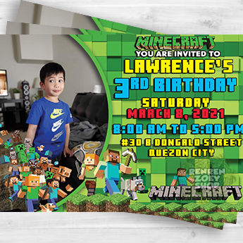 Minecraft Birthday Invitation