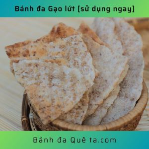 BÁNH ĐA QUÊ TA Nướng sẵn - vị Gạo Lứt (Đóng gói chân không - Hộp 6 bánh)