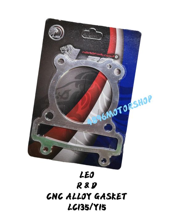 LEO R&D LC135 Y15ZR EX5 DREAM WAVE100 WAVE 100 RACING CNC ALLOY BLOCK GASKET 2MM 3MM 4MM JET ROD LONG SLIP LC 135 Y15