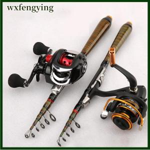wxfengying 1.2m-2.4m xách tay mini Kính thiên văn cần Câu Quay ruồi cá chép Câu Cá Sợi Carbon du lịch đá Jig Rod