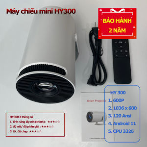 [ BH 2 năm ] Máy chiếu HY300 / HY300pro / HY320mini / HY320 Full HD android 11.0 độ sáng 300 ANSI