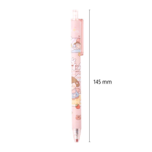 1 Pieces 0.5mm Randoom Cute Cartoon Retractable Gel Press Pen Black Ink Assorted Color Ballpoint Creative Kids Student School Office Stationary