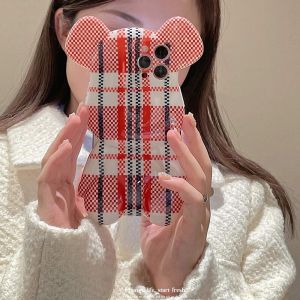 HOCE Cute Cartoon 3D Bear Luxury Shell Pattern Cases for Iphone 11 12 13 14 Pro Max Soft IMD Glitter Shockproof Back Cover for iPhone 14 Plus Case
