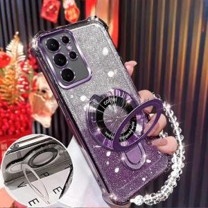 Ốp Điện Thoại Chống Sốc Cho Xiaomi Redmi Note 14 Note14 Pro Plus 14S 14C 4G 5G Ốp Mềm Có Giá Đỡ Từ Tính Lấp Lánh