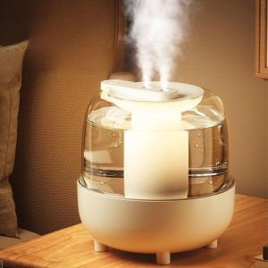 Máy Phun Sương Tạo Ẩm Không Khí J4L - Dung Tích Lớn 4 Lít Có Đèn Ngủ Phun Sương Mịn Không Ướt