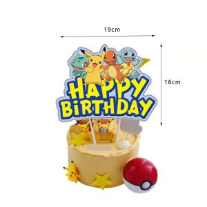 【Blue Series】Pokemon Party Supplies / Pokemon Theme Party Decoration / Event Kit / Birthday Ornament Rainbow Culture