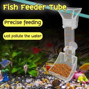 Fish Food Feeder Tube with Suction Cup Aquarium HD Acrylic Feeding Tube Fish and Shrimp Feeder