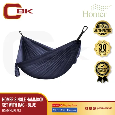 Homer Single Hammock Set With Bag. Portable Hammock for Outdoor Activities