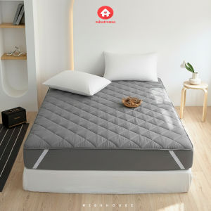 ผ้ารองกันเปื้อนสีเทา ปลอกที่นอน ผ้ารองกันเปื้อนเกรดโรงแรม ป้องกันไรฝุ่น  Mattress Protector รัด4มุม