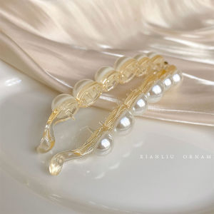 Pearls Hairpins Jewelry Banana Clips Hair Clip Ponytail Barrettes Hair Pin Accessories Simple Hair Clamp Women Hairgrips
