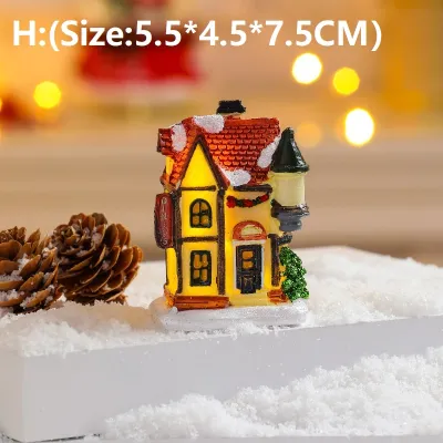 Christmas Light House Merry Christmas Decorations For Home Xmas Gifts Christmas Ornaments New Year 2022 Year Decor Desktop Decoration Gift Christmas Decoration