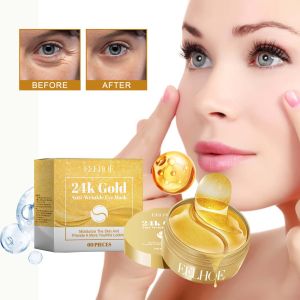 [24K Gold Eye Mask]Anti-Wrinkle Hydrating & Brightening Under Eye Patches - Reduce Fine Lines Dark Circles Revitalize Youthful Look