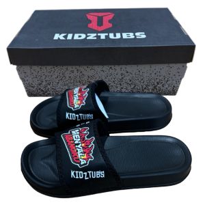 KIDZTUBS Sandal Anak Laki Laki Karet Slipper Slide Selop Slipon Jepit Karakter Warna Hitam Usia 6-10 Tahun 1359100424