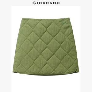 Giordano Women Embroidery quilted mini skirt Free Shipping 12465602