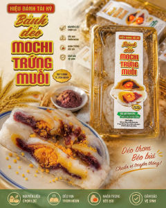 SÉT BÁNH TRUNG THU DẺO MOCHI NHÂN KHOAI MÔN KEM TRỨNG MUỐI [Hộp 2 bánh (bánh 250g)]