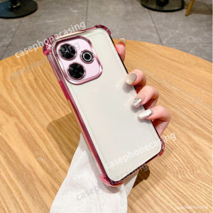 เคสใสสำหรับ Oppo A5 Pro OppoA5Pro A5Pro 5G 4G กล่องโลหะชุบหรูหราโทรศัพท์โปร่งใสกันกระแทกด้านหลังเคสสำหรับ Oppo A5Pro