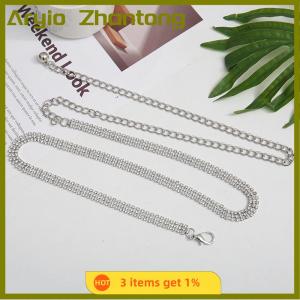 Aryio Fashion Rhinestone Waist Chain For Women Girls Trendy Decorative Waist Chain High-end Luxury Dress Adjustable Waist Belt