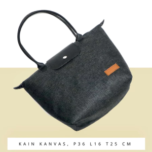 (LOKAL) TAS Canvas Women Shoulder bag / Tas Bahu Wanita tebal multifungsi besar tali sumbu warna