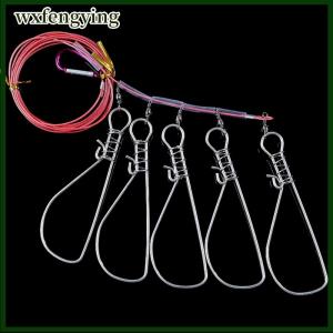wxfengying 3.5 Meters Fishing Rope Stainless Steel River Fish Lock Buckle Outdoor Fishing Tackle Lanyard Carp Fishing Accessories