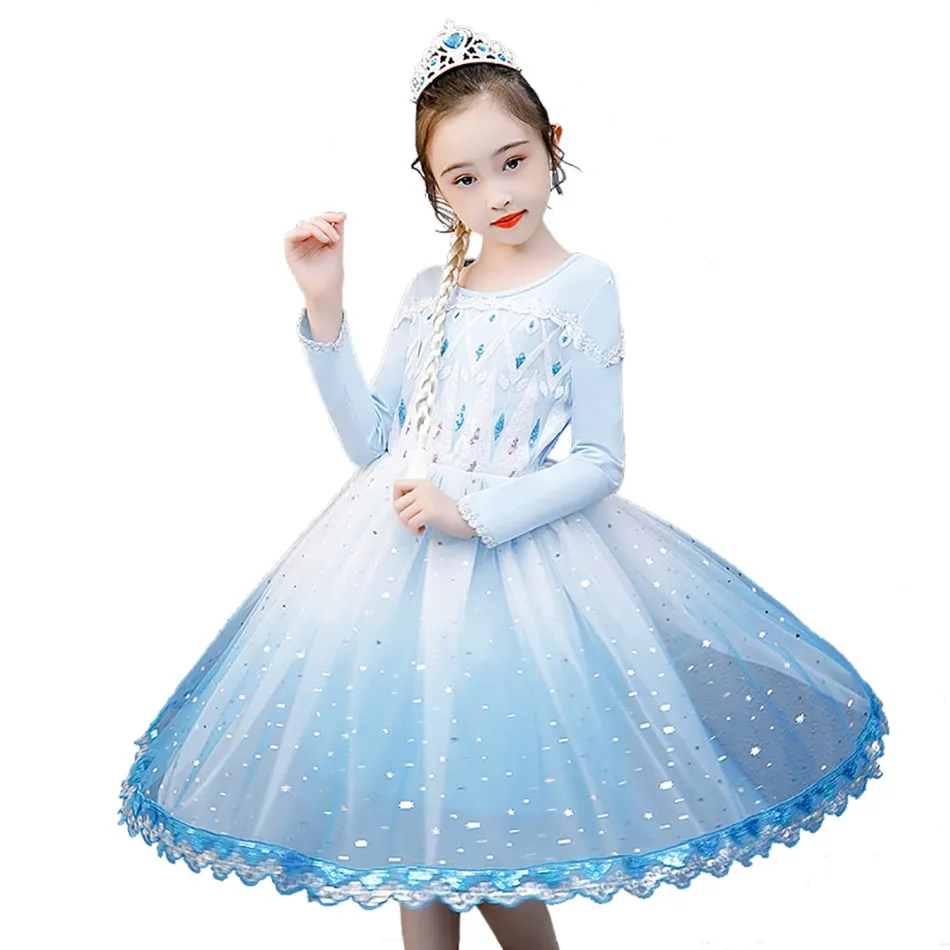 Đầm công chúa anna kèm áo choàng cho bé gái mùa đông - hmq88