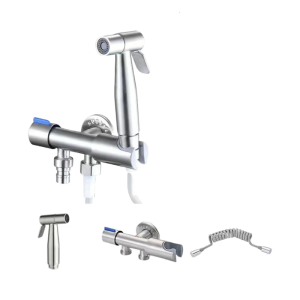 Portable Handheld Toilet Bidet Sprinkler Holder Cleaning Wash Bidet Faucet 2 Way Bathroom Shower Head