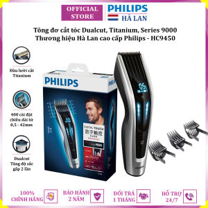 Tông đơ cắt tóc Dualcut Titanium thương hiệu Hà Lan cao cấp Philips HC9450 Series 9000 - Hàng nhập khẩu (BH 1 NĂM)