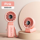 JisuLife Handheld Fan Life7 Portable Fan Foldable 5000mAh USB Rechargeable 19.5h cooling time Mini Fan Handheld Electric Fans With 5 Gears Strong Wind For Summer School Small Fans