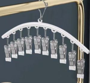Windproof Clothes Hanger Stainless Steel Sock Clip Drying Rack Non Slip Laundry Organizer 晒袜夹