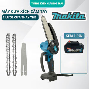 Máy Cưa Xích Makita Cao Cấp Máy Cưa Gỗ Mini Dùng PIN MAKITA 199V Cắt Gỗ Tỉa Cành Cực Bén Động Cơ Lõi Đồng Chạy Êm
