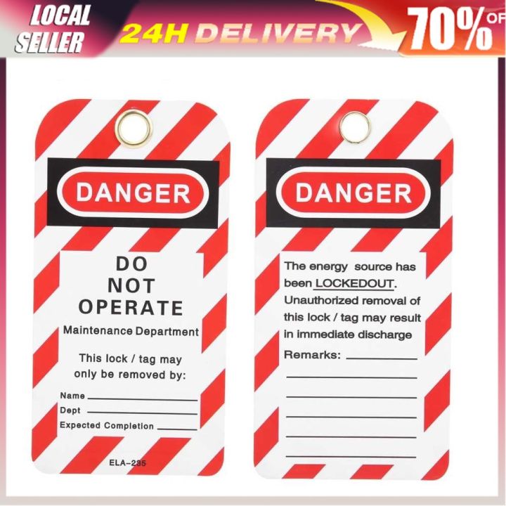 PVCSecurity Key Lockout Tagout Tag Safety Danger DO NOT OPERATE Remark ...