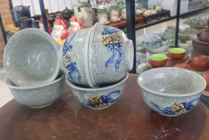 Bát Cúng Bát Cơm Đắp Nổi Đồ Thờ Cúng Men Rạn - Gốm Sứ Bát Tràng