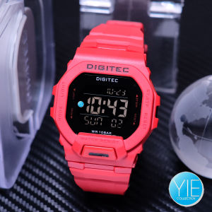 Jam Tangan Pria Original Anti Air Digitec DG 5169 T Merah Digital Sport Tali Karet