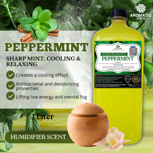Peppermint 1L Water Based Scent Essential Oil Fragrance for Humidifier Air Freshener & Linen Spray