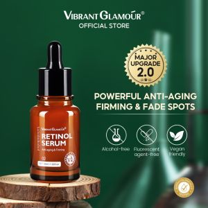 VIBRANT GLAMOUR New Upgraded Double Retinol Face Serum Firming Collagen Anti-Aging Fading Dark Spots Fine Lines 30ml