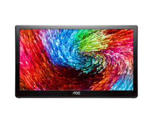 *Local SG Seller* AOC 15.6" Portable LED Monitor (E1659FWU) USB MONITOR USB 3.0 | 1366×768 at 60Hz | ● Ultra Slim ● Auto Pivot Portable ● VESA Mount