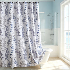 ARTHUR New Vintage Leaf Bathroom Shower Curtain Waterproof Mildew Bath Curtain with Hooks door curtain Garden Style