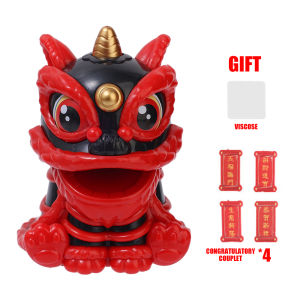 Phong cách Trung Quốc nhảy múa sư tử Đồ trang trí xe mang lại sự giàu có may mắn Xe chạy bằng năng lượng mặt trời trang trí bảng đồng hồ nội thất ô tô